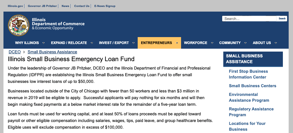 IL Small Business Emergency Fund